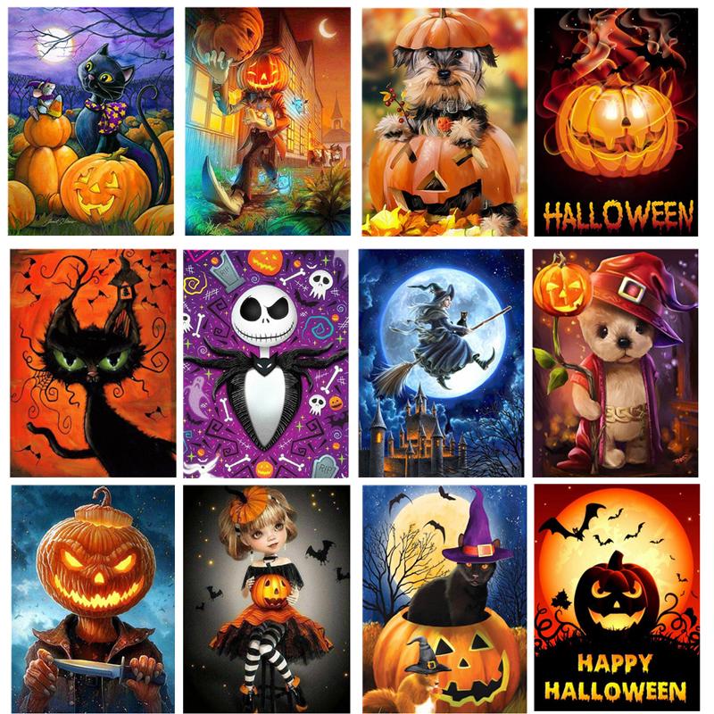 

5D DIY Алмазная картина Набор Тыква Искусство Алмазная вышивка Стразы Украшения для дома