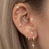 1 ks Piercingové náušnice pro ženy do Septa Conch Tragusu Korunka Hvězda Zirkon Zlatá Barva Helix Daith Lobe Chrupavka Piercing Náušnice do Ucha