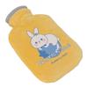 Hot Water Bottle Soft Cover Hot Cold Compress Portable Thicken Pain Reduction Leakproof Rubber Hot