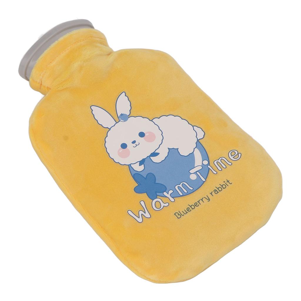 Hot Water Bottle Soft Cover Hot Cold Compress Portable Thicken Pain Reduction Leakproof Rubber Hot