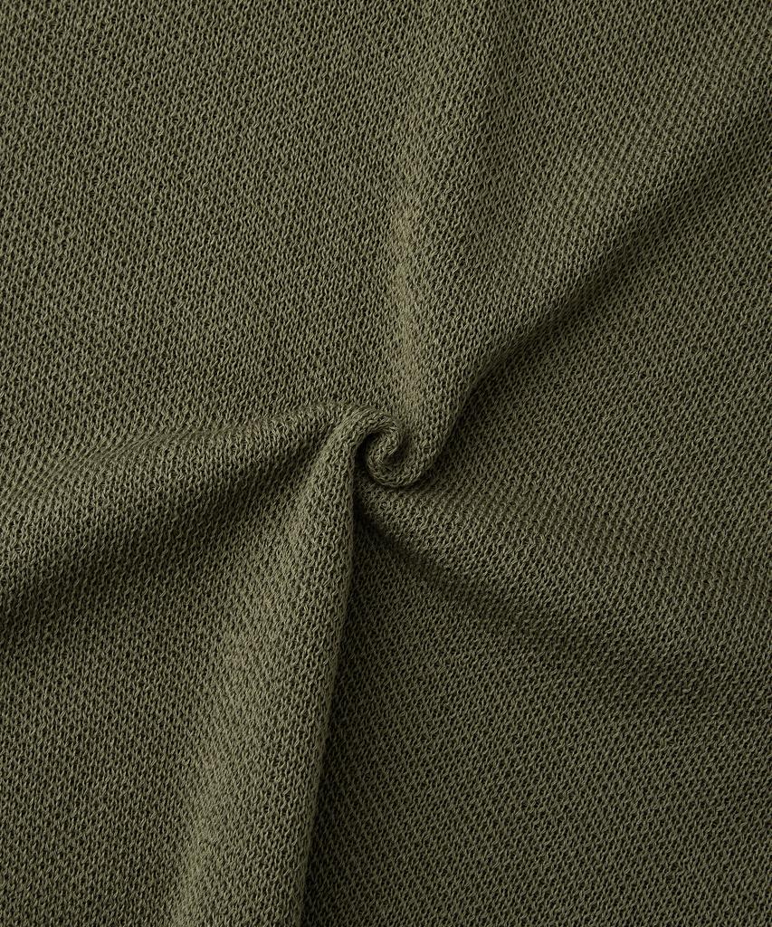OUTSTANDING Linen Fisherman Crew Neck Knit_L.Green