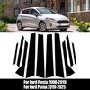 10pcs/set Car Window Door B C Column Pillar Posts Cover Trim Black For Ford Fiesta 2008-2015 2016 2017 2018 2019 Decoration Stickers