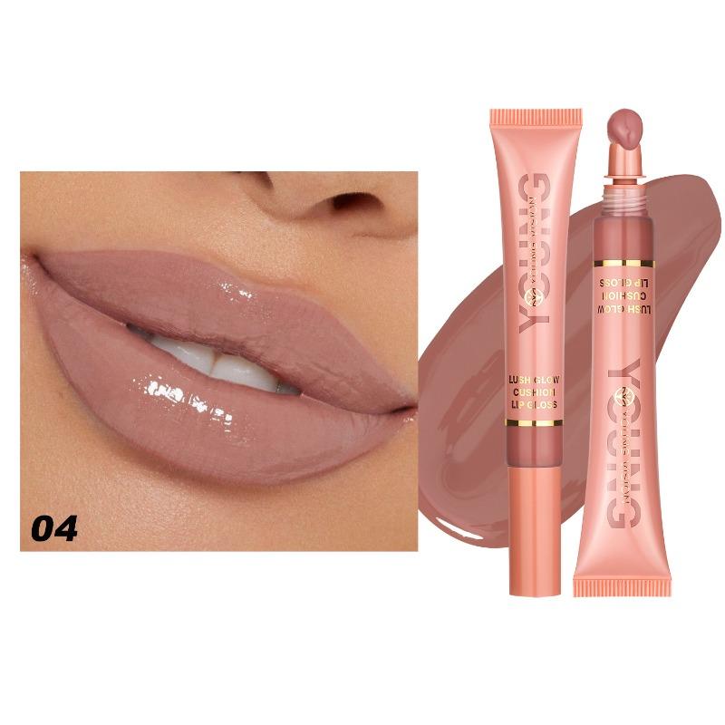 Liquid Hydra Glossy Lip Gloss Plüschbürstenkopf Squeeze Lip Gloss Pflegende, feuchtigkeitsspendende Lippenglasur