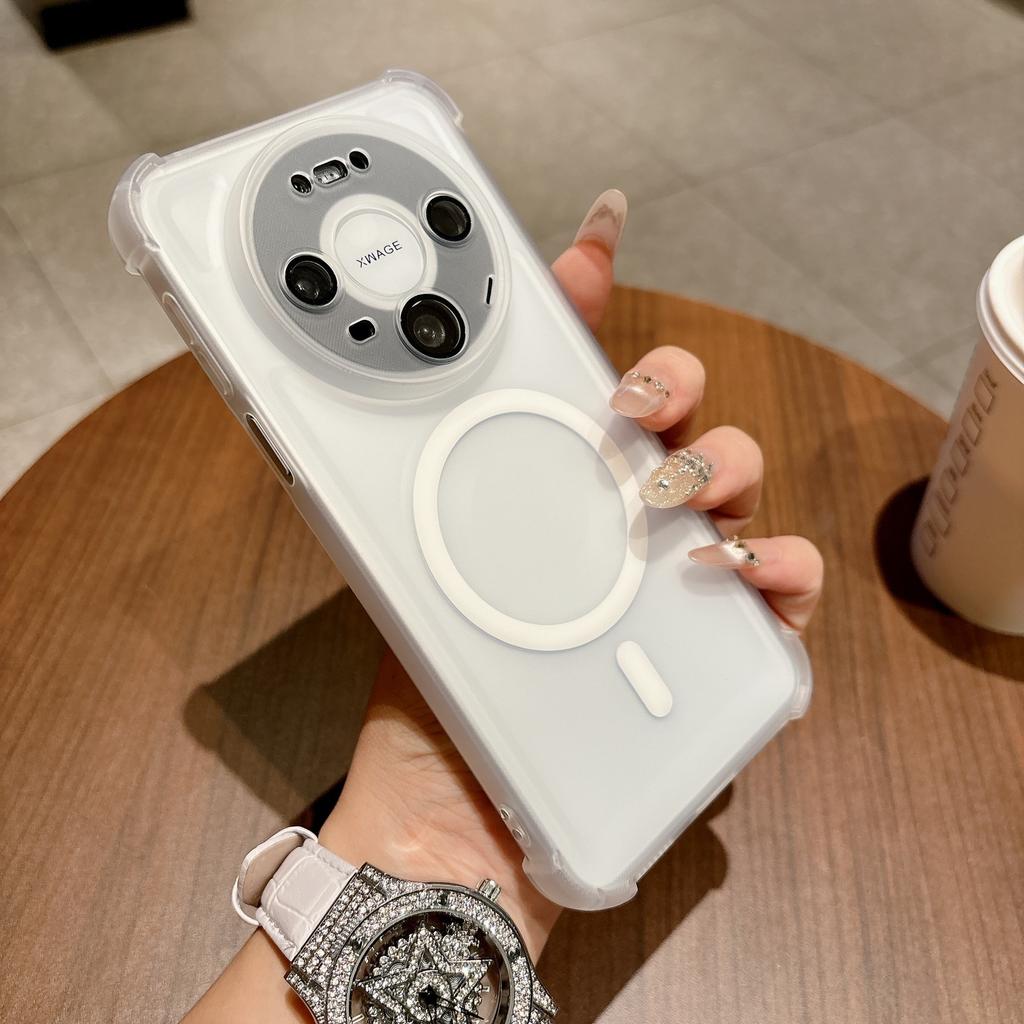 Applicable To Huawei Mate80promax Mobile Phone Case Matte Skin Feeling Nova15u Magnetic Suction Airbag Anti-drop Honor 500