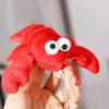 Kawaii Niedliche Flusskrebsform Plüschtier Schlüsselanhänger Niedliches Stofftier Tasche Anhänger Spielzeug Geschenk Lustiger Roter Hummer Schultasche Dekoration