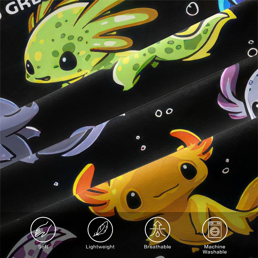 AXOLOTLS OF THE WORLD Fitted Sheet Set (1 Fitted Sheet + 2 Pillowcases) Soft Microfiber Bedding Set for Bedroom Guest Room