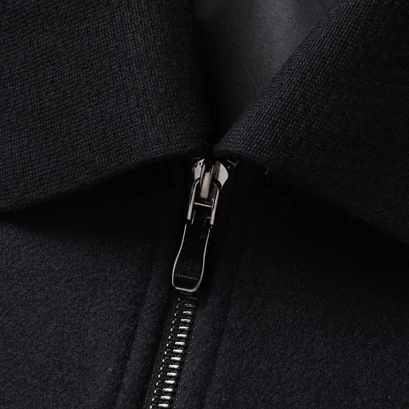 2026 Men's Plus Size Detachable Collar Wool Jacket - Autumn/Winter Casual Overcoat