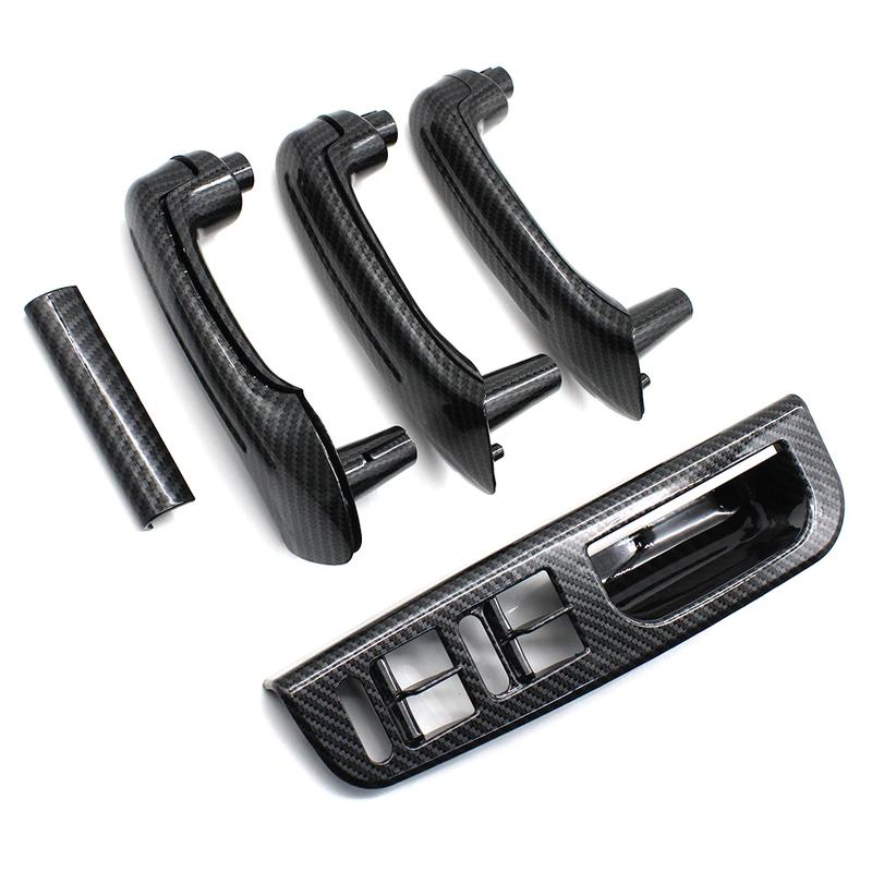 Golf 4 MK4 Jetta LHD Carbon Fiber Front Rear Left Right Door Handle Set Replacement For Volkswagon VW Bora 1999-2004