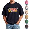 Men's Printed Round Neck T-Shirt Casual Sports Short-Sleeve Top