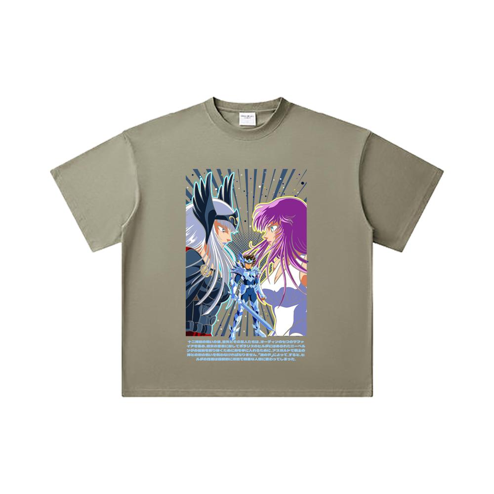 260 GSM Double Yarn 32 Count 100% Cotton Saint Seiya V11 Odin Print Unisex Heavy Cotton T Shirt… More