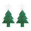 Christmas Tree Ginger Man Dangle Earrings for Women Girls Holiday Drop Earring Christmas Hat Crutch Earring Jewelry Gift