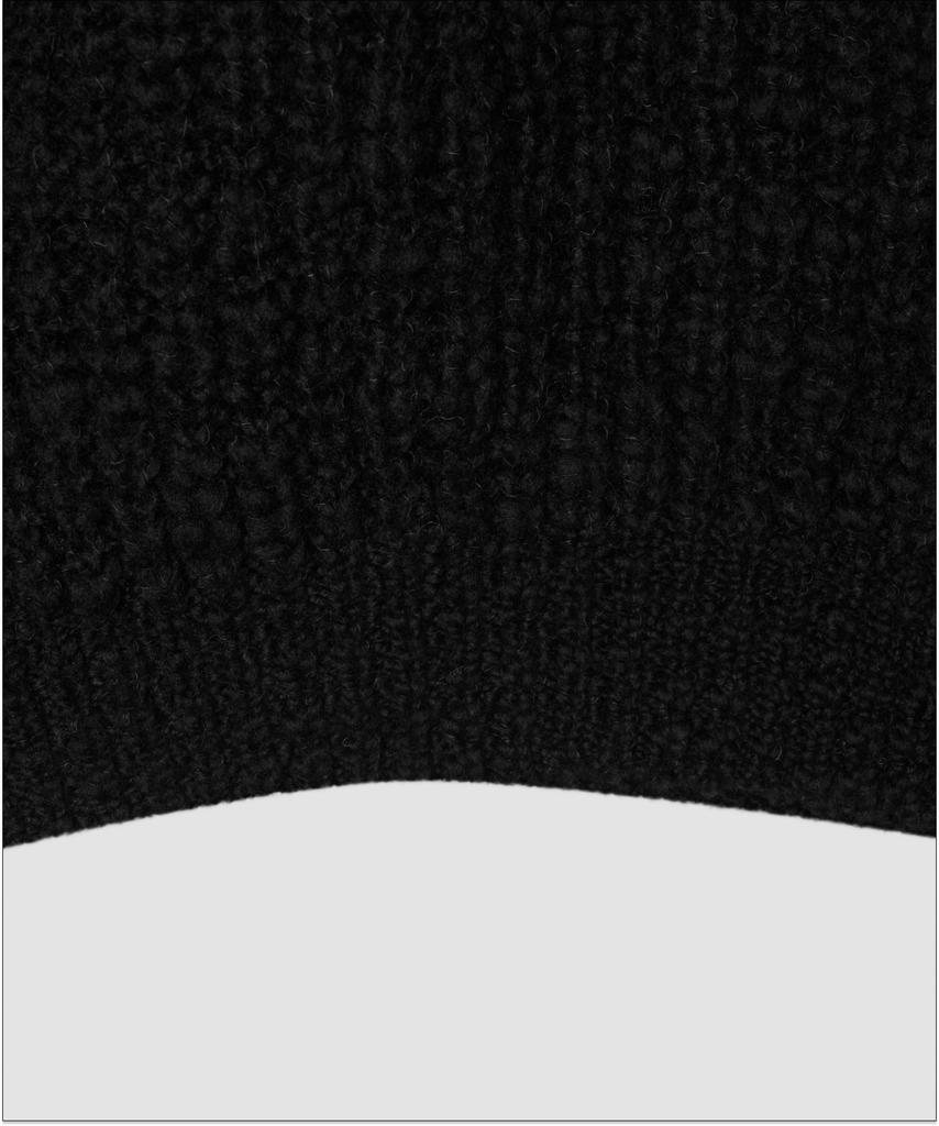 Deolil Popcorn Round Knit_Black