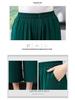 2026 Summer Solid Color Loose Straight Cropped Cotton Silk Pants for Middle-Aged and Elderly Women
