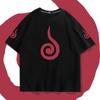Naruto Japanese Animation Cotton Short-sleeved T-shirt Men's Summer High School Student Trendy Brand Loose Shoulder Half-sleeved Top