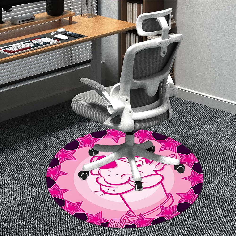 

1pc Pink Starry Scooby-DooChair Carpet for Office, Non-slip, Soft and Durable Office Rug for Interior Decoration, Perfect for Office yy250925099 80cm by 80cm