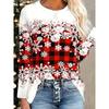 Women's Sweatshirt 3D Prints Christmas Theme Kawaii Graphics long sleeve T-shirt Casual Loose Fit O-Neck Tee Long Sleeve Tops