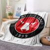 FC Midtjylland Logo FlAannel Blanket, High Quality Comfortable for All Seasons, Home Decor, Warmth and Comfort