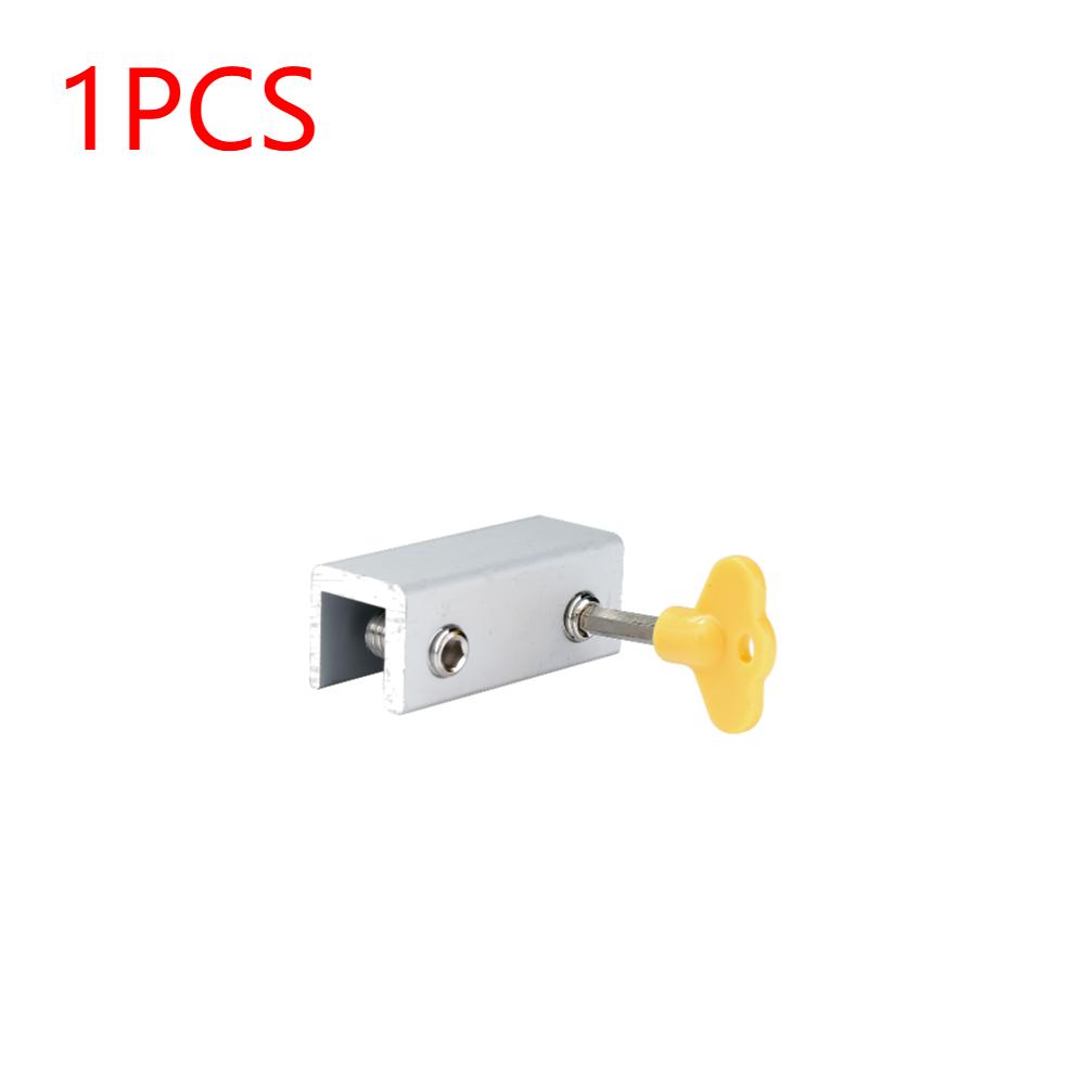 1-10Pcs Anti-theft Door Window Lock Aluminum Alloy Window Lock Stopper Sliding Door Baby Kids Child Safety Doors Lock