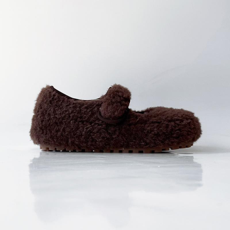 Women s Winter Outerwear 2026 New Style Spotted Height-Increasing Cotton Shoes Flat Fleece-Lined Bread Shoes 40 4800₽