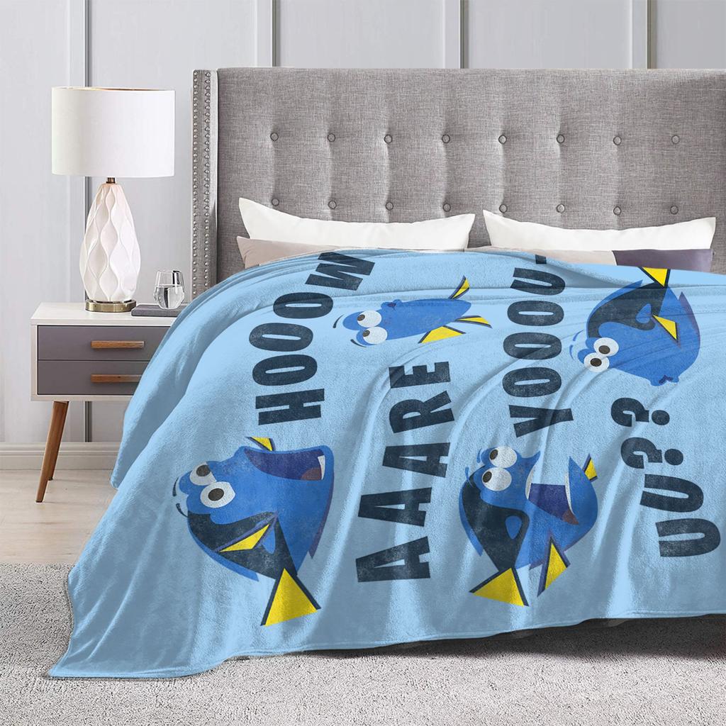 Finding Nemo Dory How Are You Graphic Blankets  Flannel Funny Soft Throw Blankets for Home Spring/Autumn Travel