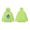 Sp5der Spider Web Foam Print Fleece Hoodie Loose Fit Hip Hop Sweatshirt Men Women