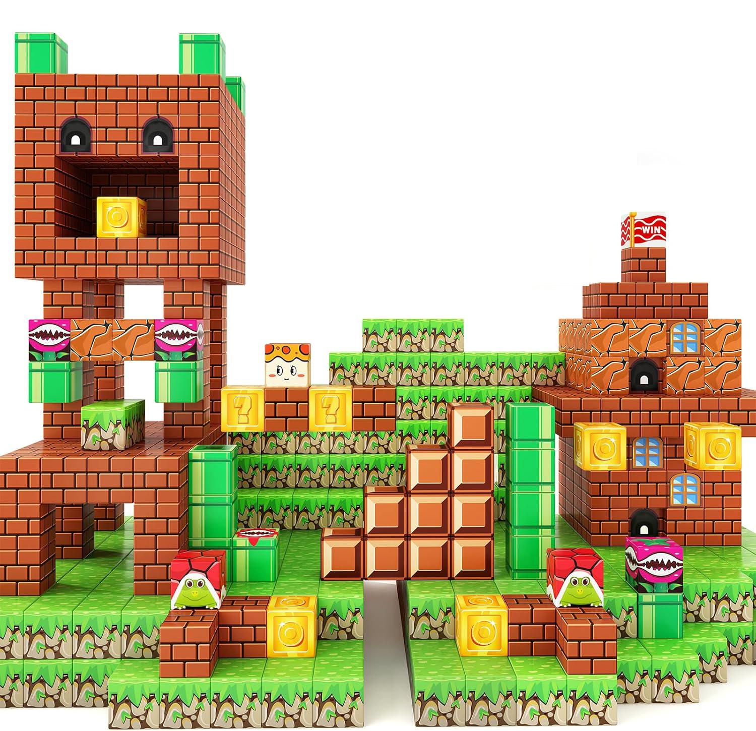 

1pc Random 128-PCS 2025 Magnetic Blocks. Vivid colors, free building for STEM-building-play skills. A quality holiday gift.
