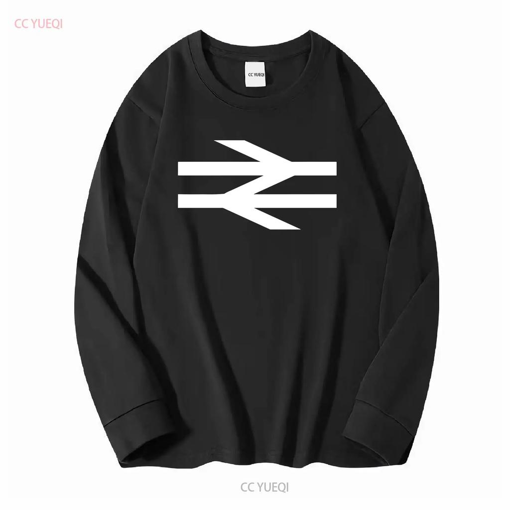 British Rail som buren av Damon Albarn T-shirt 100% premium bomull Pilar Tåg långa eller korta ärmar vintage Tvättad Mjuk Avslappnad