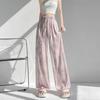 Womens Lightweight Silk-Like Satin Wide Leg Pants With Tie Waist Loose Flowy High-Waisted Trousers 2026