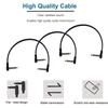 4Pcs 1/4" Right Angle Electric Guitar Pedal Audio Cable - Noise Free Space Saving Durable Pedal Board Cables for Guitar Pedals