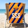 Flame Soccer Emblem Printed Beach Towel, Super Soft Microfiber, Perfect Gift Birthday, for Pool, Beach, Travel, for family and friends