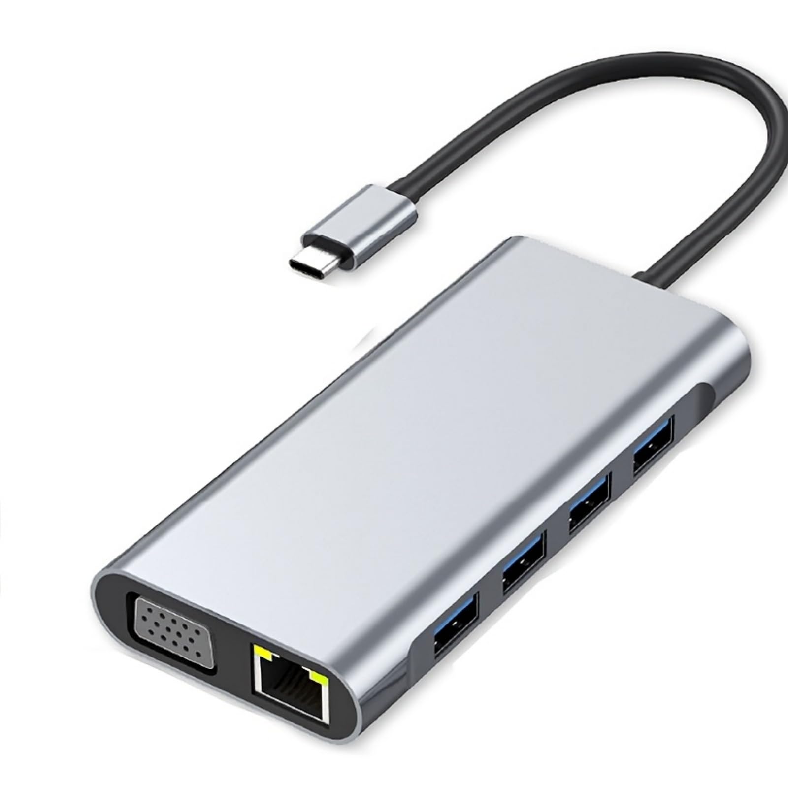 11-in-1 Hub, Type-C Multi-Port Adapter, Card Reader, Laptop one size