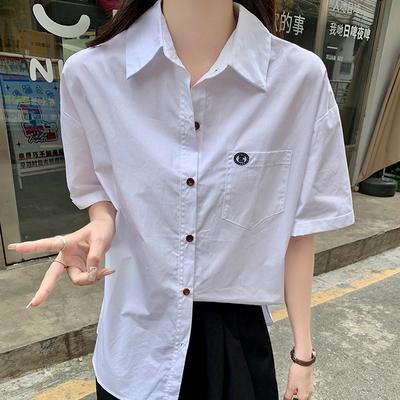 Short-sleeved Shirt for Women In Summer New Style Design Niche Loose Casual POLO Shirt Temperament Top