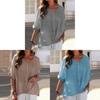 Cotton Linen V Neck Pullover Shirt With Loose Fit For Casual Office Wear