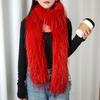 Women Scarf Solid Color Imitation Turkey Feathers Long Scarf Autumn Winter Warm Scarf Daily Party Street Wear