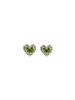 Ireheri Petit Peridot Heart Silver Earrings