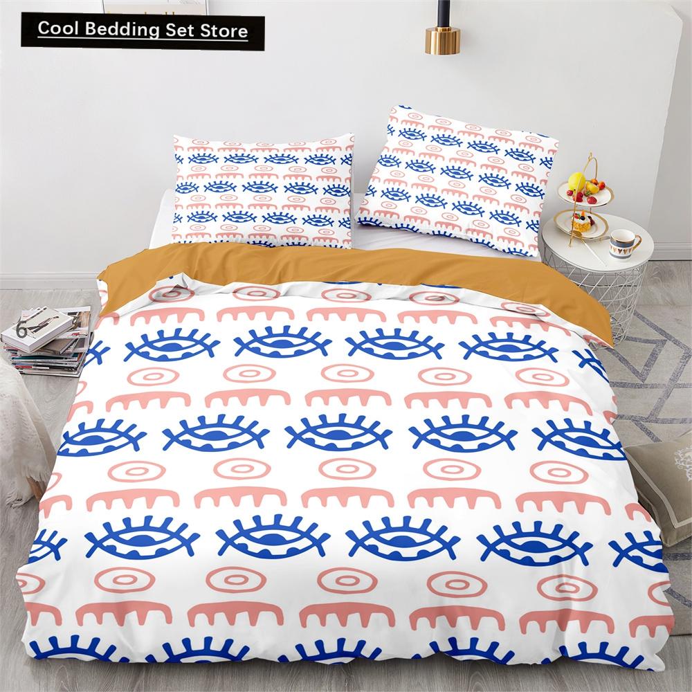 Boho Tribal King Queen Duvet Cover Bohemian Symbol Style Bedding Set Exotic Ethnic Customs Quilt Cover Polyester Comforter Cover