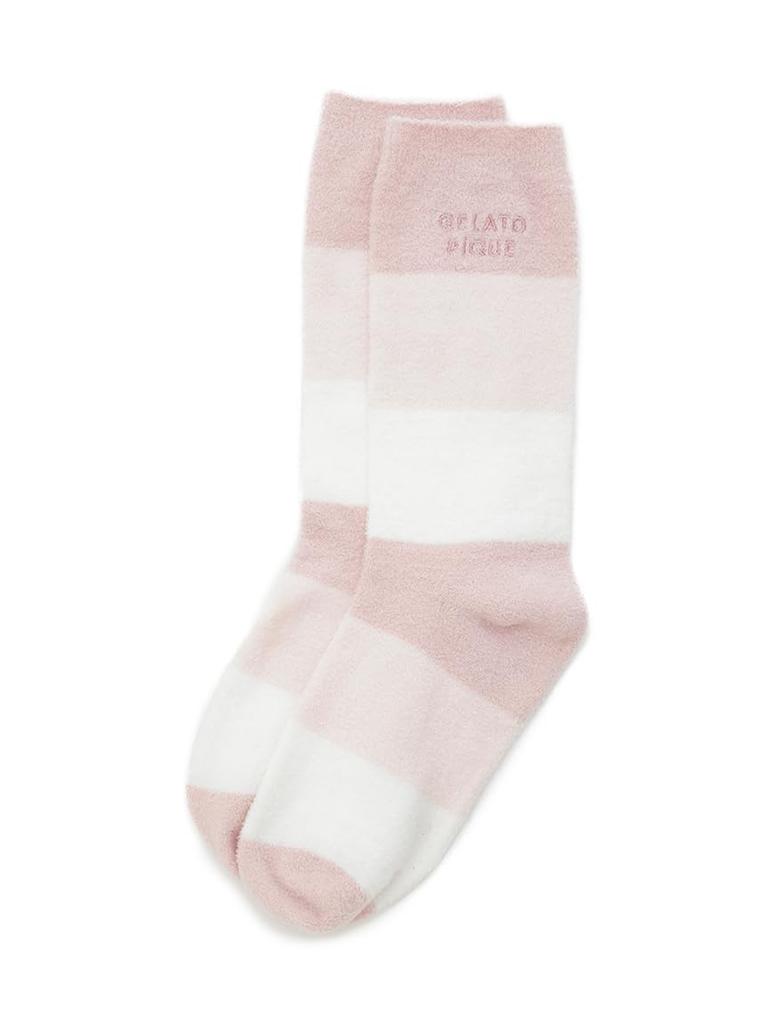 Gelato Pique Smoothy Lite Socks PWGS254521 Pink 3-Striped Women's