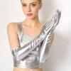 Ball Patent Leather Elastic Sexy Party Performance Gloves