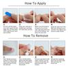 10Pcs Handmade Blue Star Diamond Short Square Press On Nails Full Cover Ballet False Nails With Glue