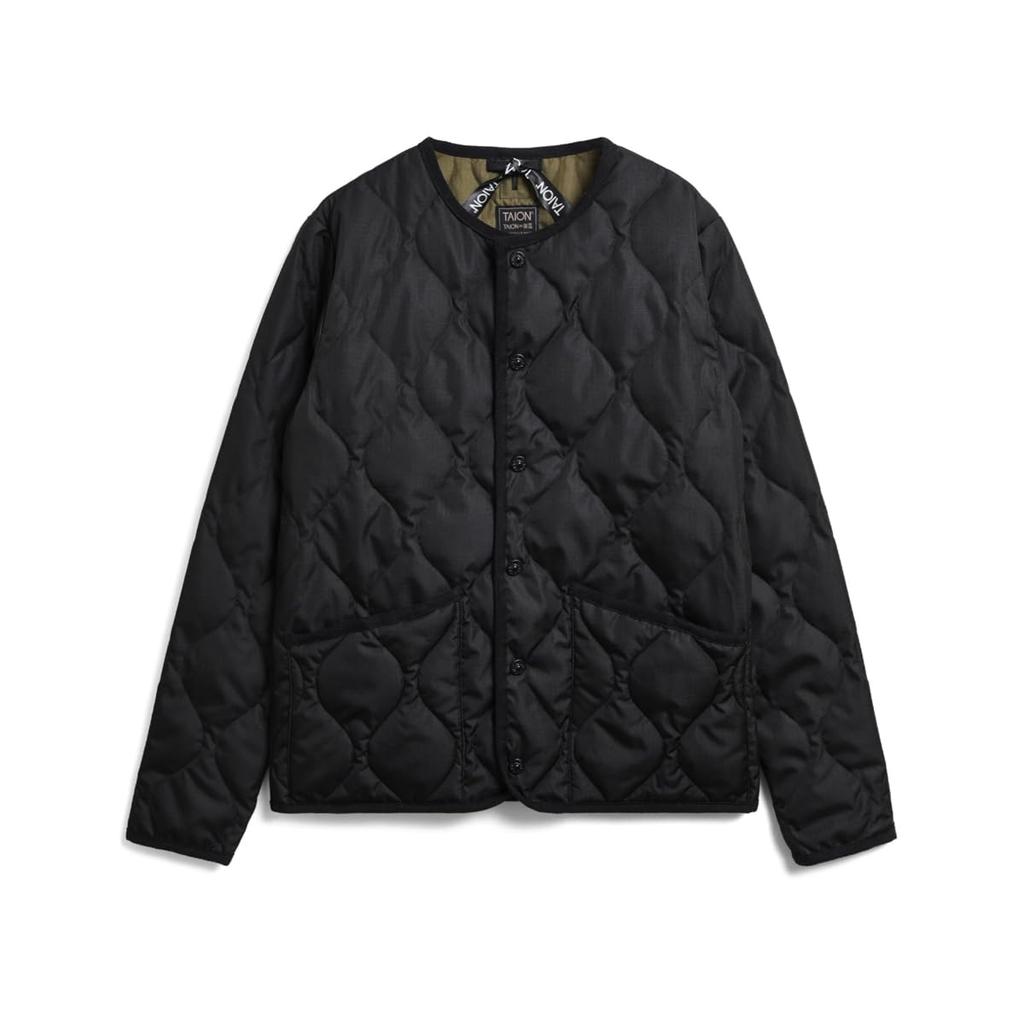 Taion Unisexová vojenská péřová bunda s kulatým výstřihem 104B2ML-1