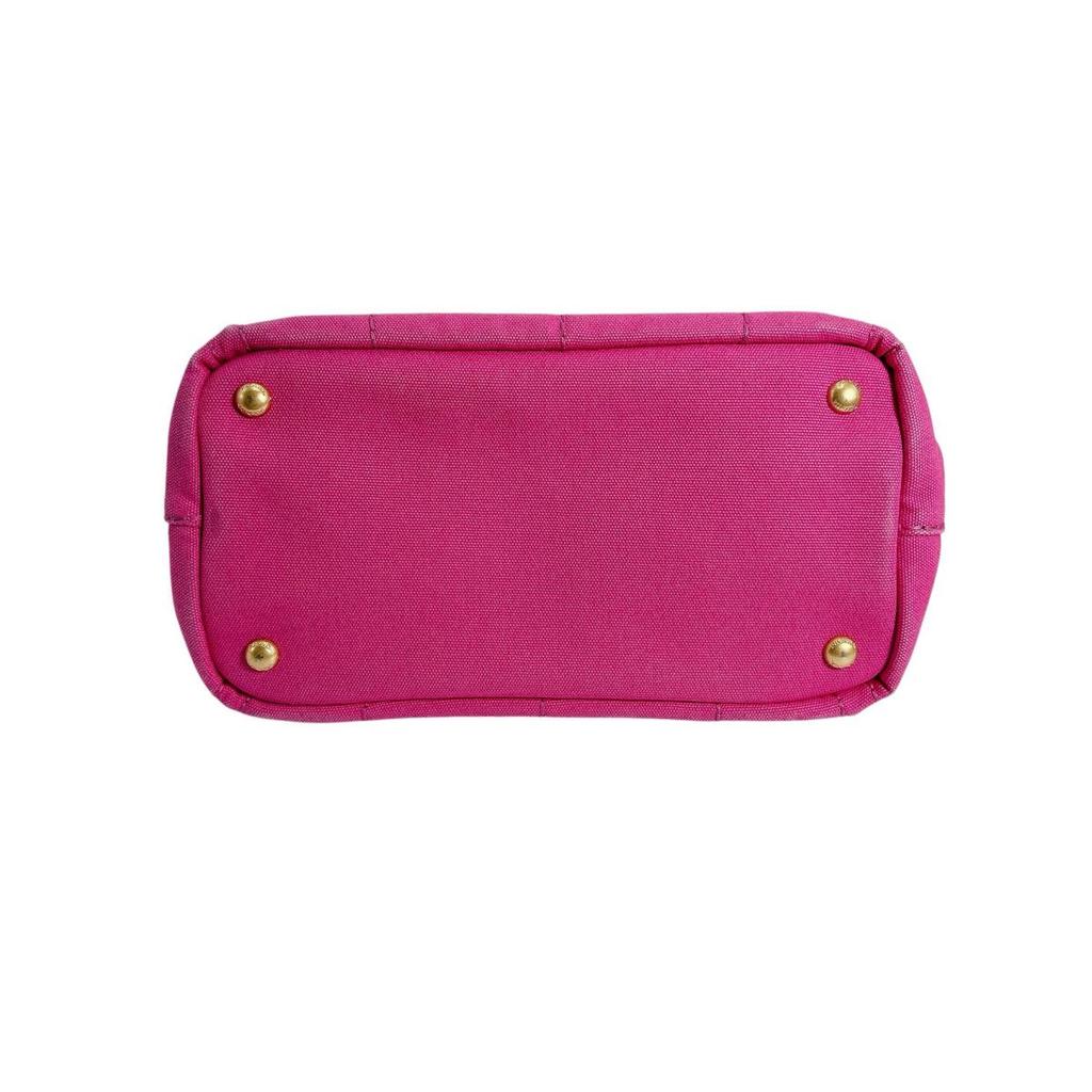 PRADA Canapa Kanapa mini tote Tote Bag canvas pink Women 1BG439 Used