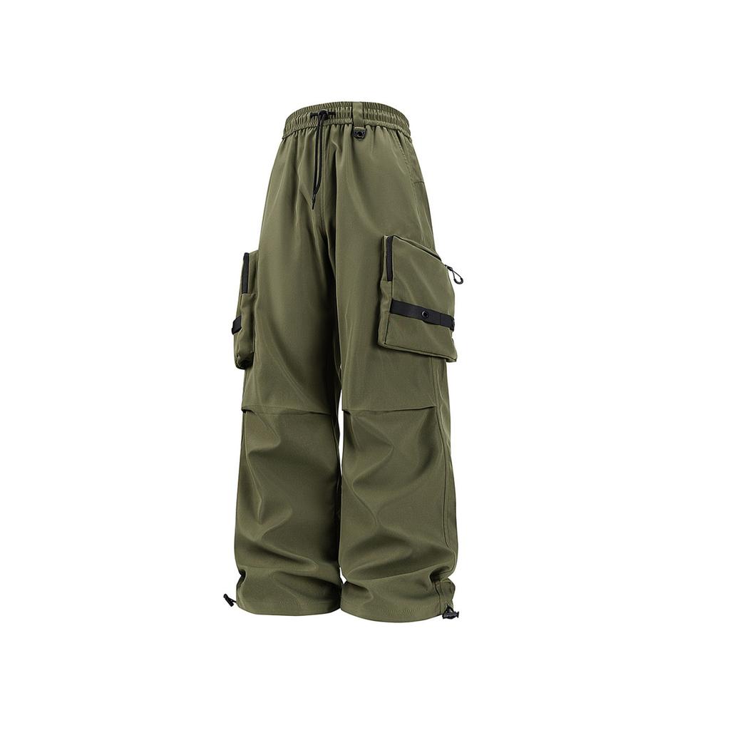 Heren Sneldrogende Cargo Broek met Meerdere Zakken, Wijde Pijpen, Atletisch Casual Losse Pasvorm Broek