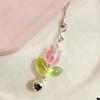 Hanging Cord Mobile Phone Lanyards with Bells Tulips Flower Hangings Pendant Tulip Phone Charm  Bag