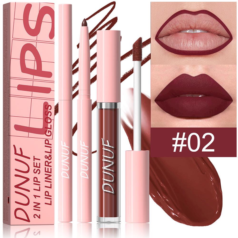 DUNUF 2-in-1 Waterproof Lip Liner & Gloss: Long-Lasting - Please Verify Details!