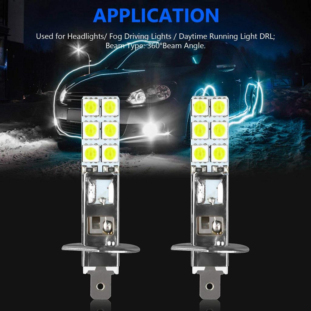 4 Pieces, H1 6000K Super White, 80W LED Headlight Bulb Kit, Fog Driving Lights