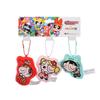 Heart-Shaped Powerpuff Girls Tsundere Squeaky Plush Keychain - Press to Make BB Sound