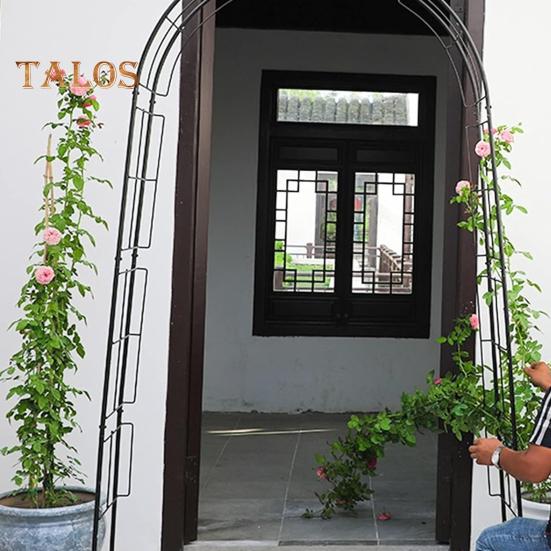 Metal Garden Arch for Climbing Plants Wedding Event Decoration Arch Frame Easy Assembly Curved Trellis for Roses Vines Balloons