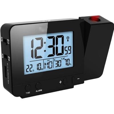 Digitaler Projektor Hintergrundbeleuchtung Drehbarer Snooze-Wecker Projektor LED Multifunktion(D.)