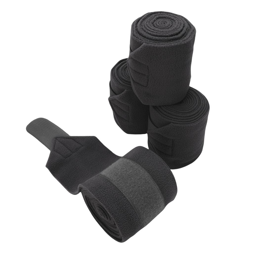 4PCS Horse   Leg Wraps 9.8FT Soft Fleece Protective Equestrian Leg Bandages for Horse Supplies
