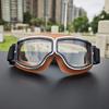 Fahrrad Motorrad Brille Winddicht Motorradhelm Brille Sonnenbrille Retro Universal Leder Retro Motorrad Zubehör